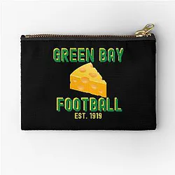Green Bay Packers Football Zipper Pouch