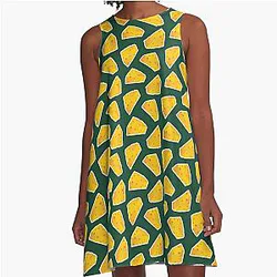 Green Bay Packers pattern A-Line Dress