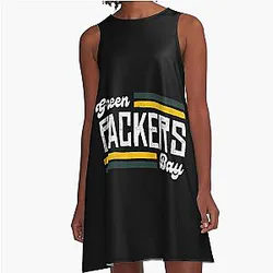 Art Green Bay Packers A Line Dress