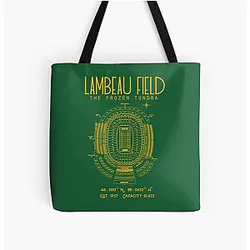 Green Bay Packers Lambeau Field Stadium Poster Print Tote Bag