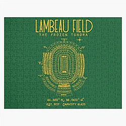 Green Bay Packers Lambeau Field Stadium Print Jigsaw Puzzle