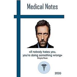 Notebook - Medical Notes / 120 pages, Size 6 x 9  cover Gregory House