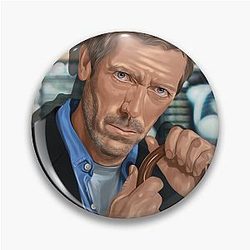 Hugh Laurie as Dr. House in House fanart Pin