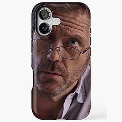Cute Gregory House with Glasses Tough Case for iPhone