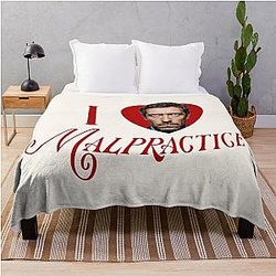 I Love Malpractice Gregory House TV Show Throw Blanket
