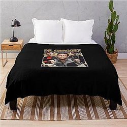 Dr. Gregory House Retro Fan Art Funny Vintage Throw Blanket
