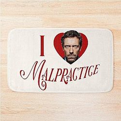I Love Malpractice Gregory House TV Show Bath Mat