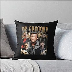 Dr Gregory House Retro 90s Vintage Throw Pillow