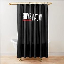 Grey's Anatomy Logo Grey's Anatomy Merch Black Shower Curtain