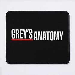 Grey's Anatomy Logo Grey's Anatomy Merch Black Mouse Pad