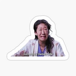 Somebody Sedate Me Grey's Anatomy Sticker