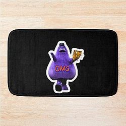 Grimace Funny Baseball Meme Bath Mat