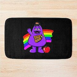Rainbow Baseball Bath Mat