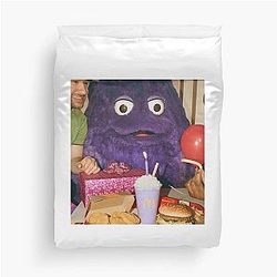 Creepiest Grimace Birthday Duvet Cover