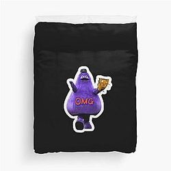 Grimace Funny Baseball Meme Duvet Cover