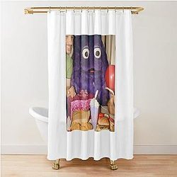 Creepiest Grimace Birthday Curtain