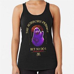 Grimace The Horrow persists but So Do I Racerback Tank Top