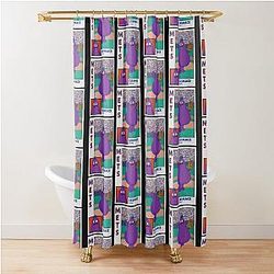 Grimace Baseball Card Shower Curtain