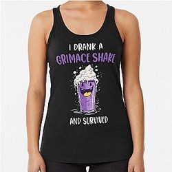 I drank a grimace shake and survived Racerback Tank Top