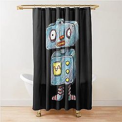Grimace Bot Shower Curtain