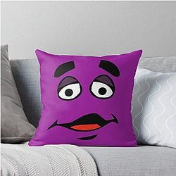 Grimace Cartoon Design Throw Pillow