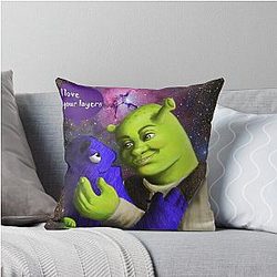 Shrek Grimace Throw Pillow