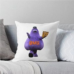 Grimace Fan Throw Pillow