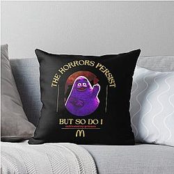 Grimace The Horrors Persist But So Do I Throw Pillow