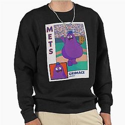 Grimace Baseball Pullover Sweatshirt