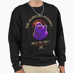 Grimace, The Horrors Persist But So Do I Pullover Sweatshirt
