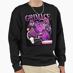 Grimace in 90s Y2k Style Tribute Pullover Sweatshirt