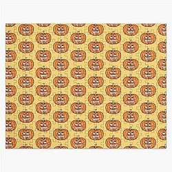 Crazy Pumpkin Halloween Cross Eyed Funny Jigsaw Puzzle