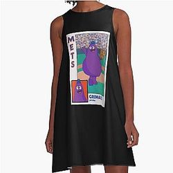 Grimace Baseball Card A-line Dress
