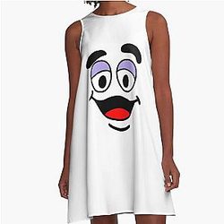 Funny Grimace Face A Line Dress