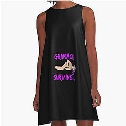 Grimace shake funny A-line dress