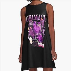 Grimace 90s Y2k Style Tribute A-Line Dress