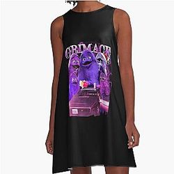 Funny Grimace A-Line Dress