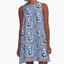 Multicolored A-Line Dress
