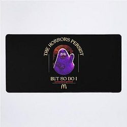 Grimace The Horrors Persist but So Do I Desk Mat