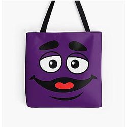 Grimace face Tote Bag
