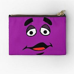 Grimace Cartoon Design Zipper Pouch with Transparant Background