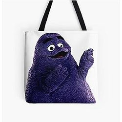 Happy Grimace McDonald's Tote Bag