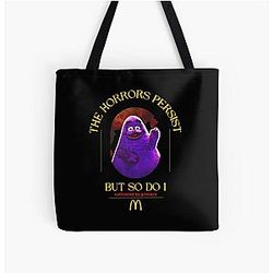 Grimace The Horrors Persist But So Do I Tote Bag All Over