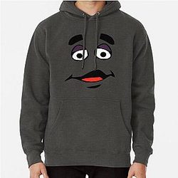 Grimace Cartoon Design Transparent Background Pullover Hoodie