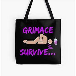Grimace shake Funny All Over Print Tote Bag