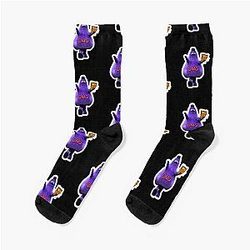 Grimace Funny Baseball Meme Socks