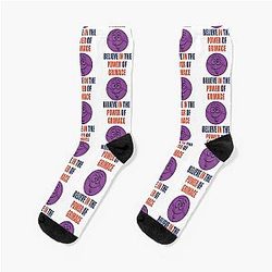 Believe in the Power of Grimace Socks