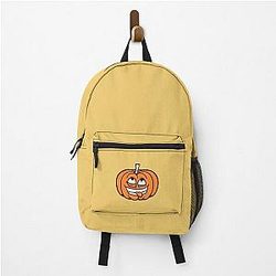 Crazy Pumpkin Grimace Cross Eyed Halloween Funny Backpack