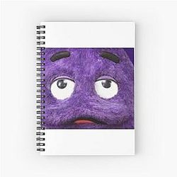 Grimace Face close-up McDonald's Spiral Notebook