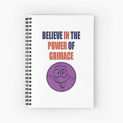 Believe In the Power of Grimace Spiral Notebook
